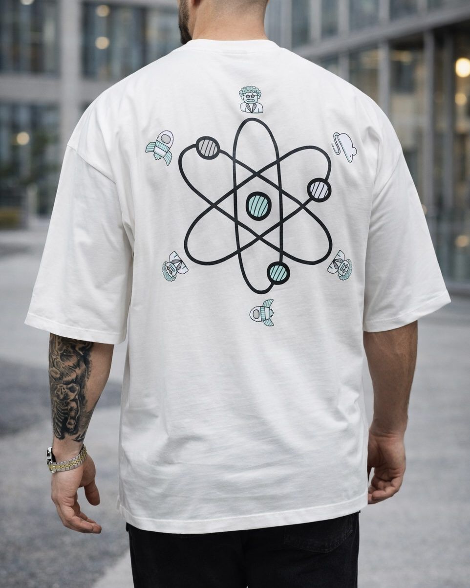 Oversized Concept Graphic T-Shirt – Doctrine White gallery.thumbnail 2