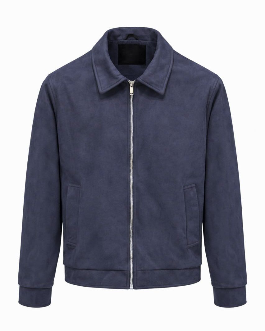 Suede Style Jacket – Navy Blue gallery.thumbnail 3