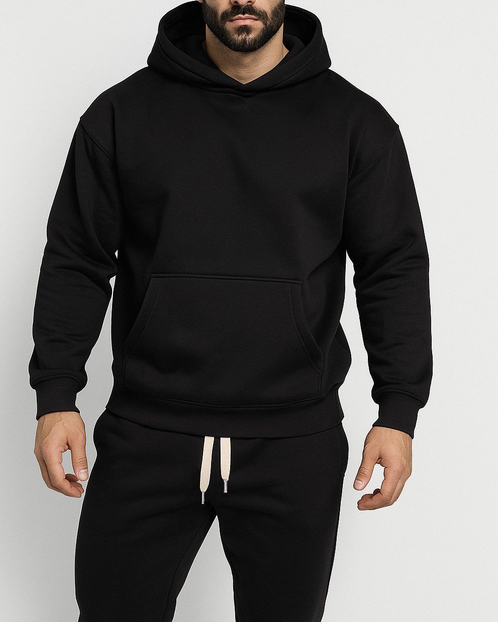 OVERSIZE BLACK HOODIE & JOGGERS SET 1