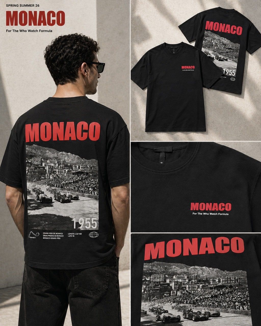 Monaco Graphic T-Shirt – Black gallery.thumbnail 4