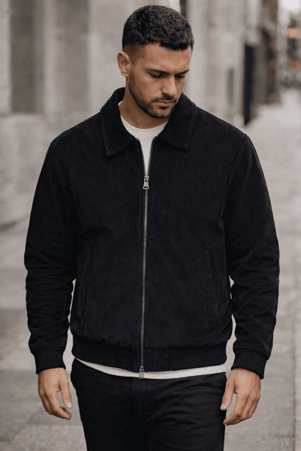 Corduroy Black Zip Jacket gallery.thumbnail 2