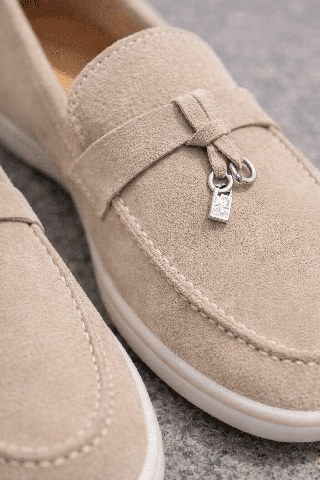 Suede Slip-On Loafers – Beige gallery.thumbnail 3