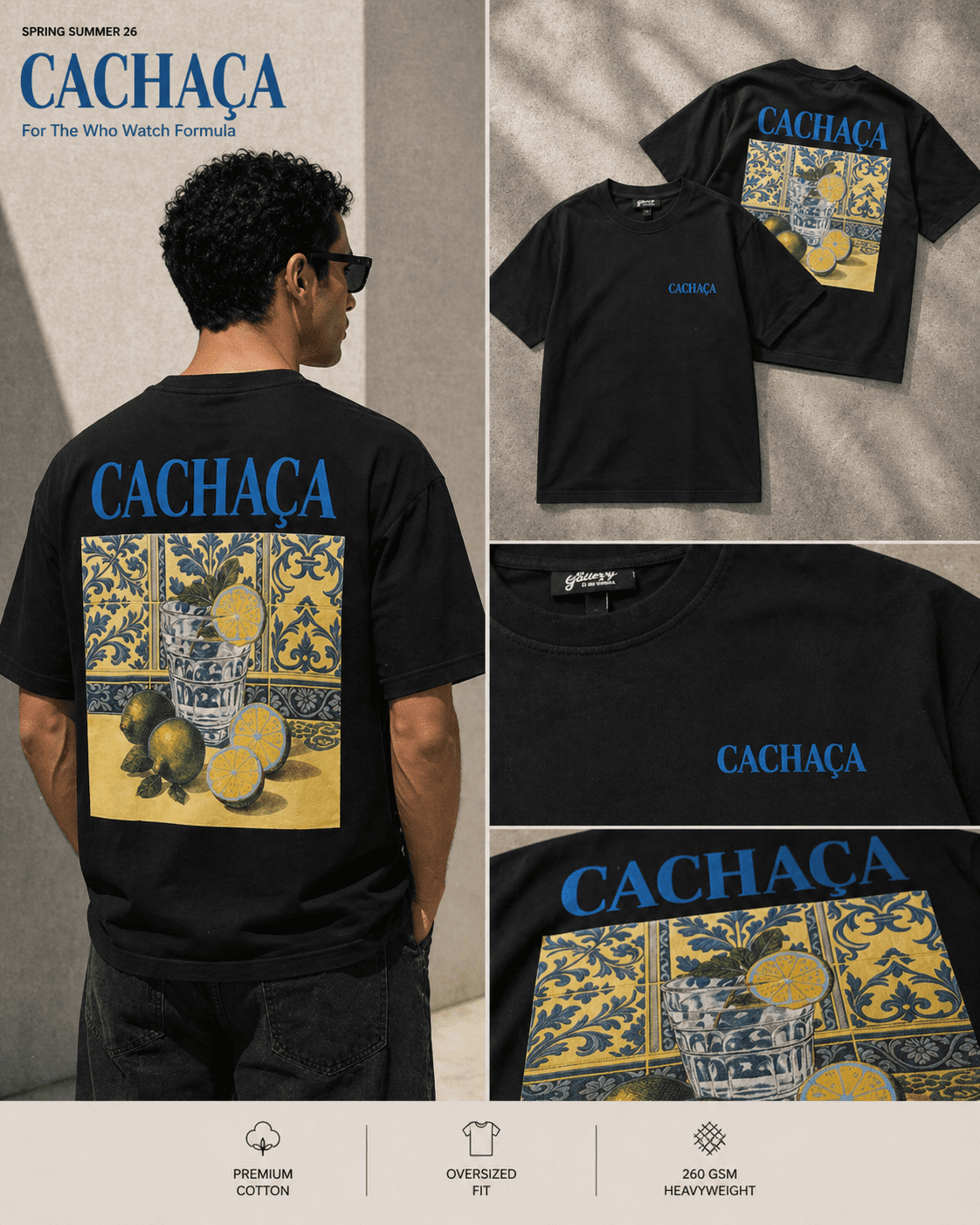 Graphic T-Shirt – Cachaça – Black gallery.thumbnail 3