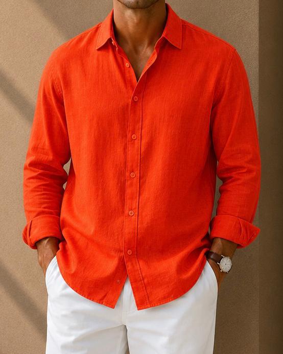 Orange Casual Shirt