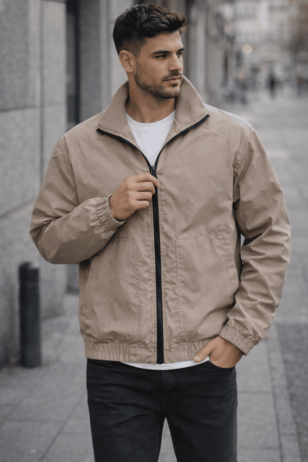Aurelius Lightweight Jacket – Beige gallery.thumbnail 1