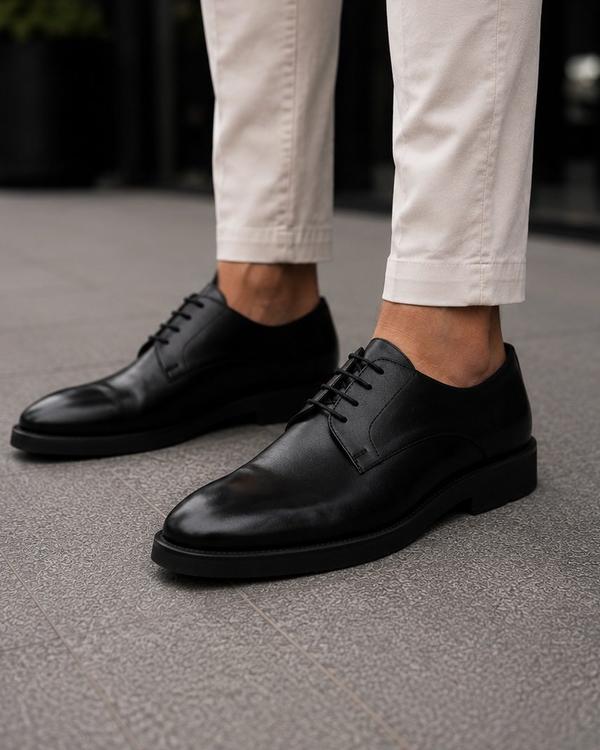 Classic Leather Shoes – Black