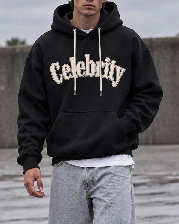 Black Celebrity Statement Hoodie gallery.thumbnail 2