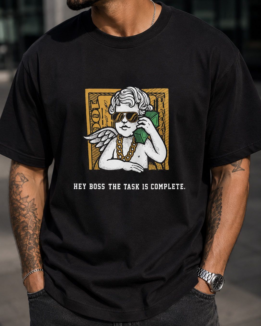 Oversized Graphic T-Shirt – Black gallery.thumbnail 3