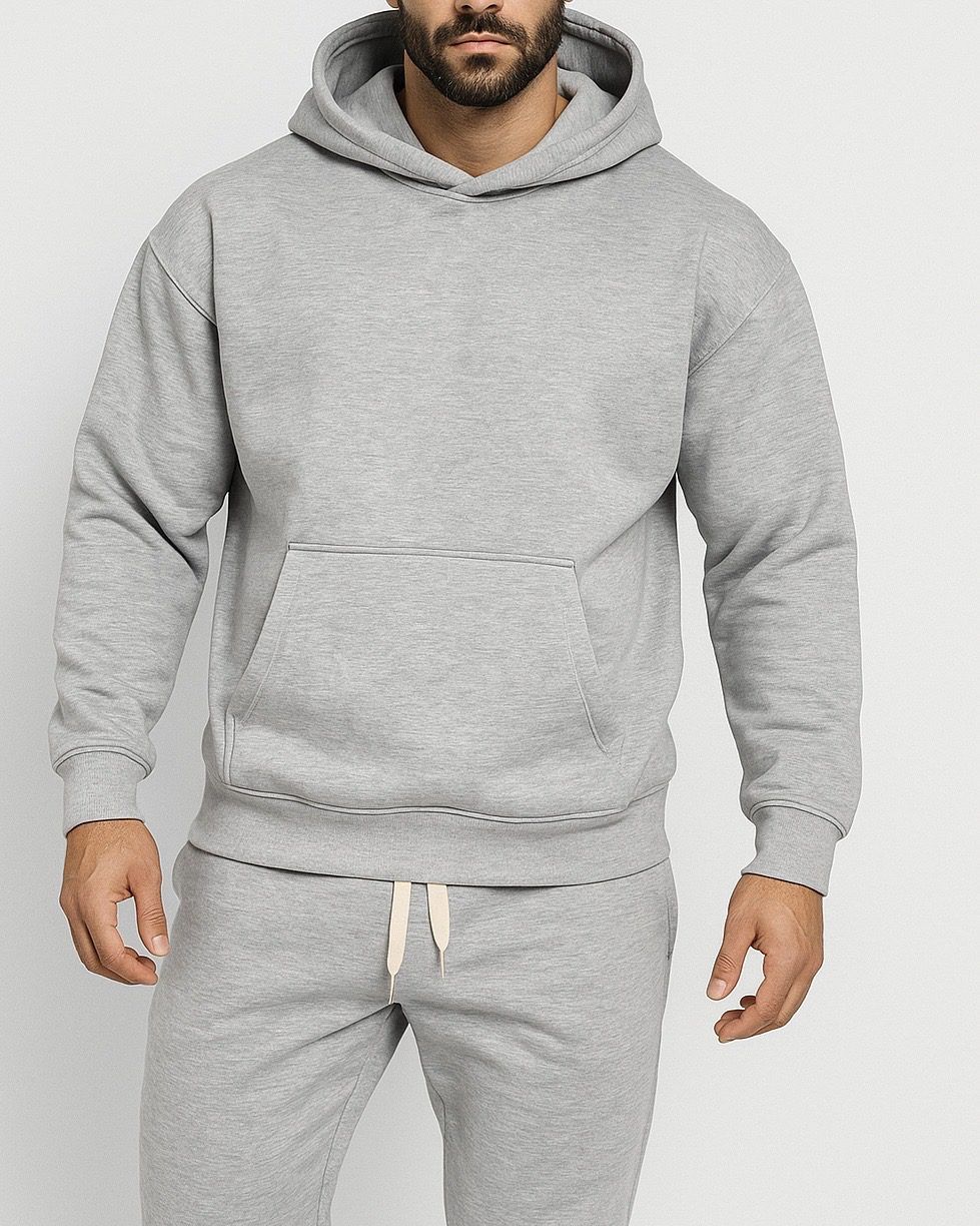OVERSIZE LIGHT GREY HOODIE & JOGGERS SET gallery.thumbnail 2