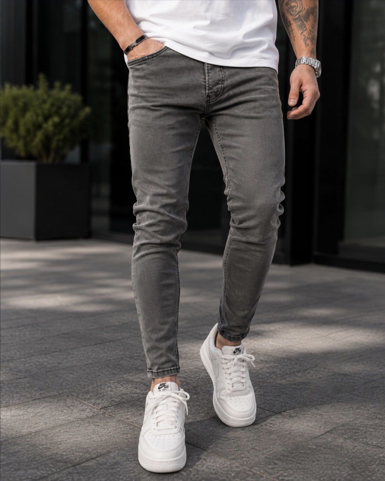 Grey Washed Skinny Jeans gallery.thumbnail 3