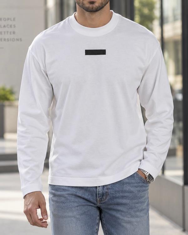 MINIMAL LONG-SLEEVE T-SHIRT – WHITE