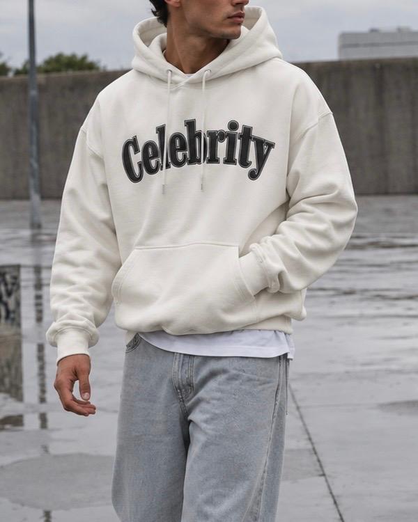 White Celebrity Statement Hoodie