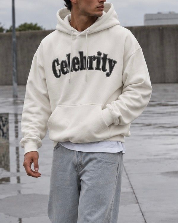 White Celebrity Statement Hoodie 1