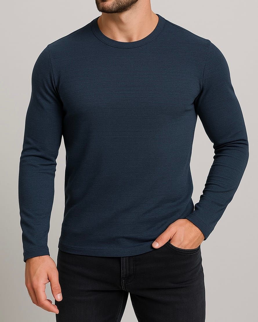 Navy Long Sleeve Tee gallery.thumbnail 1