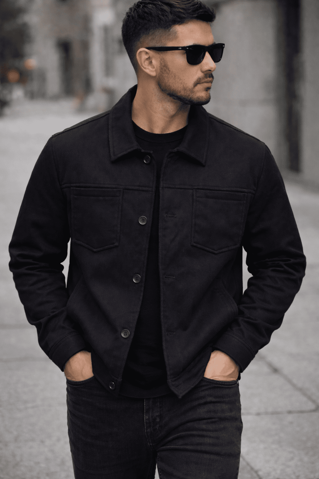 Velour Heritage Jacket – Black gallery.thumbnail 2