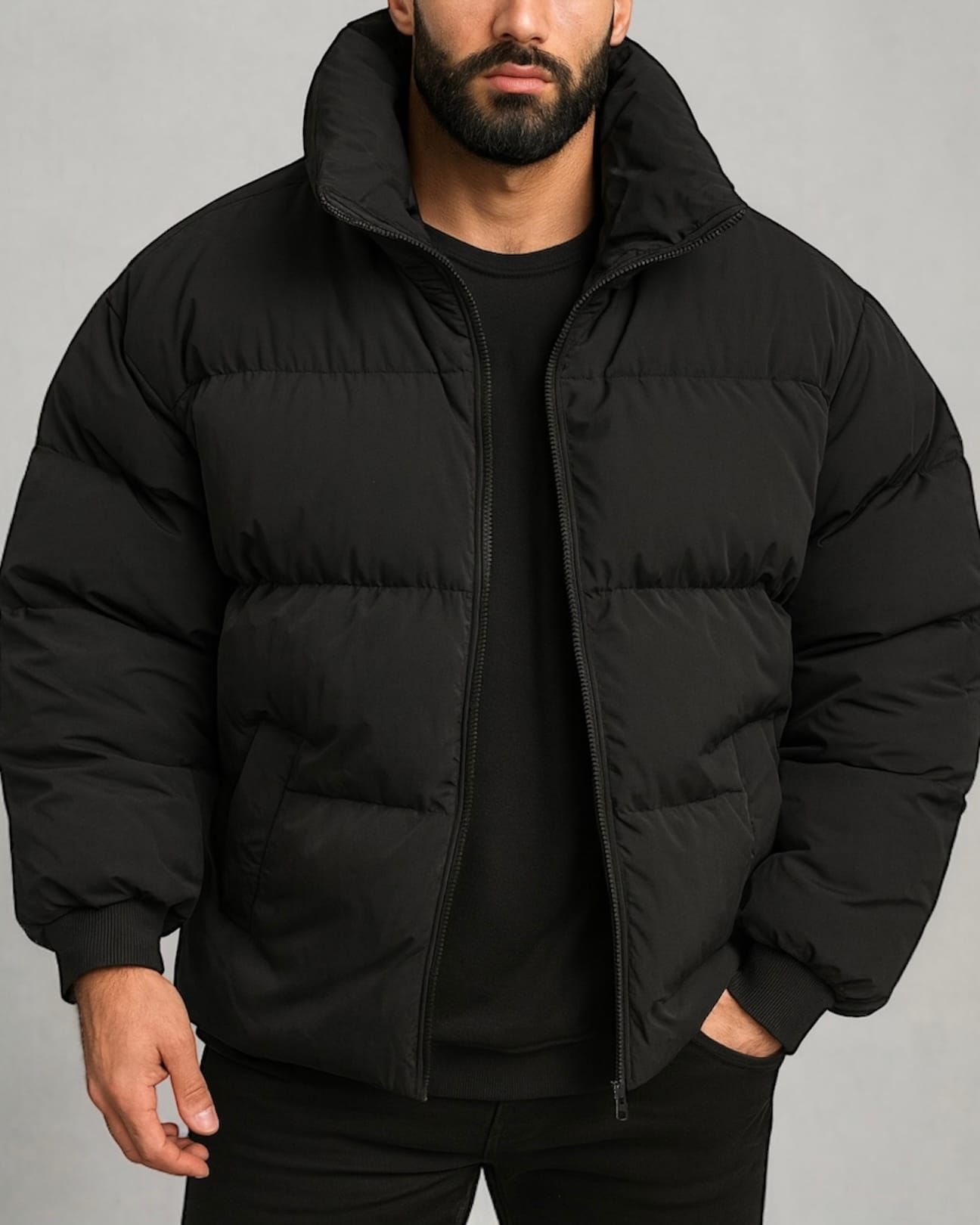 Black Puffer Jacket gallery.thumbnail 1