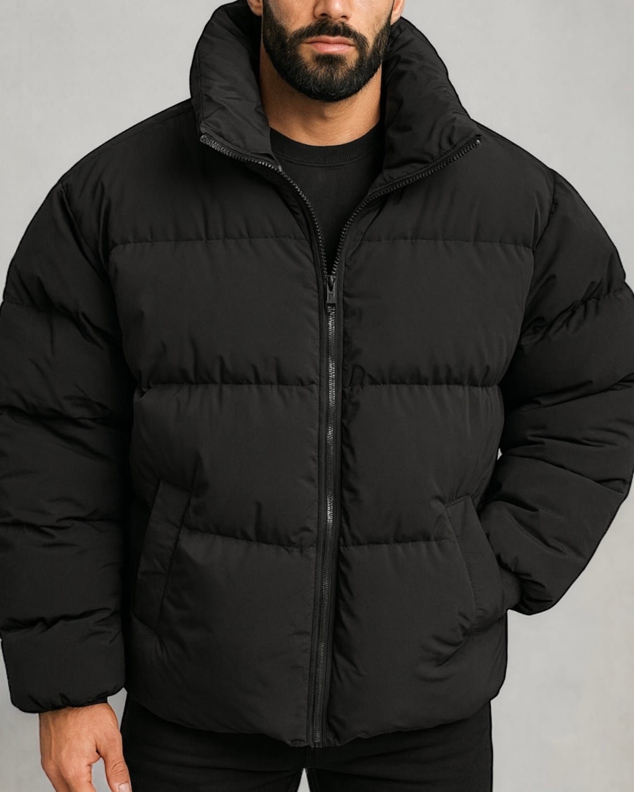 Black Puffer Jacket gallery.thumbnail 2
