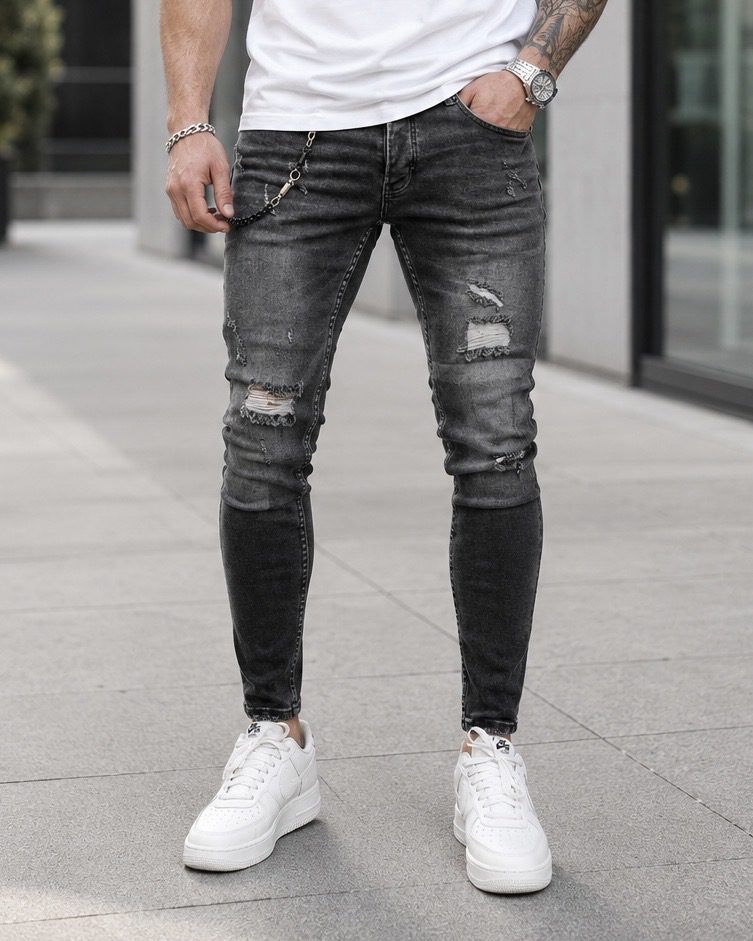 Washed Black Skinny Jeans gallery.thumbnail 2
