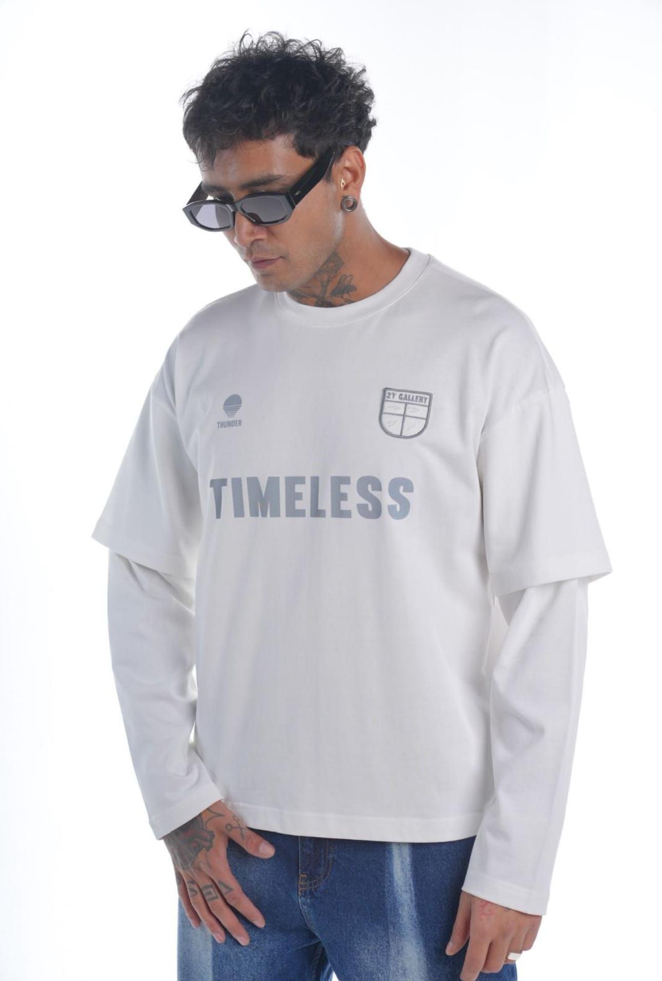 Layered “TIMELESS” White Long Sleeve gallery.thumbnail 2