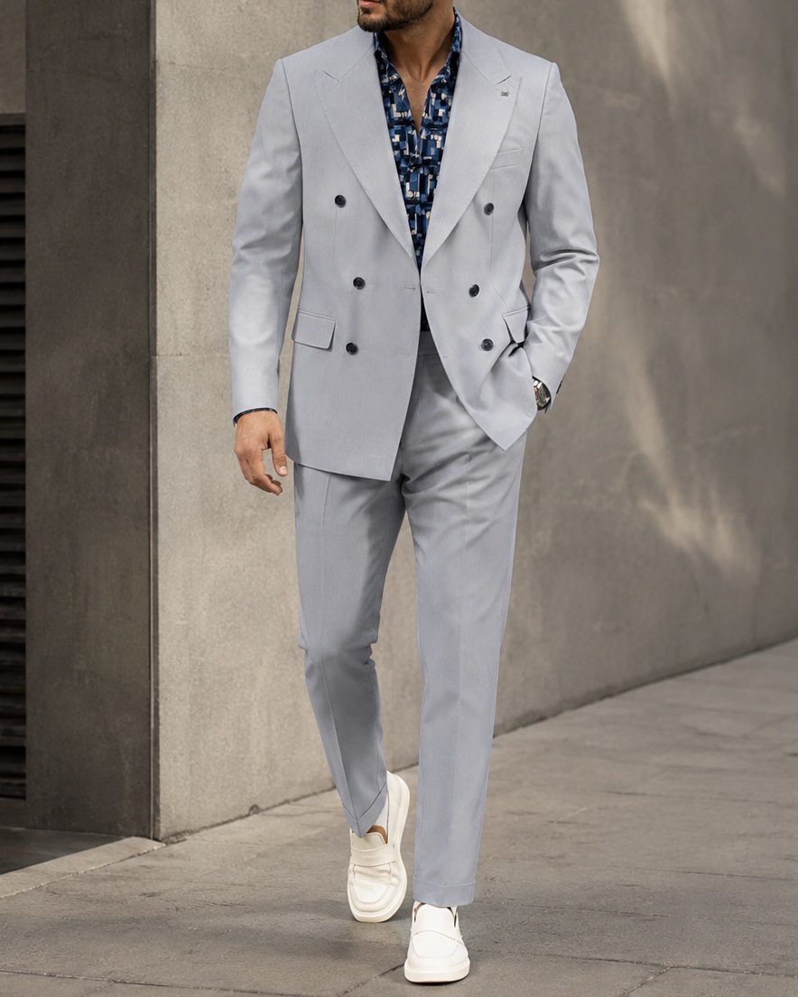 Double Breasted Suit Ice Blue gallery.thumbnail 2