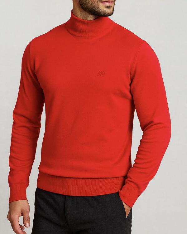 Red Turtleneck – Bold Urban Edition
