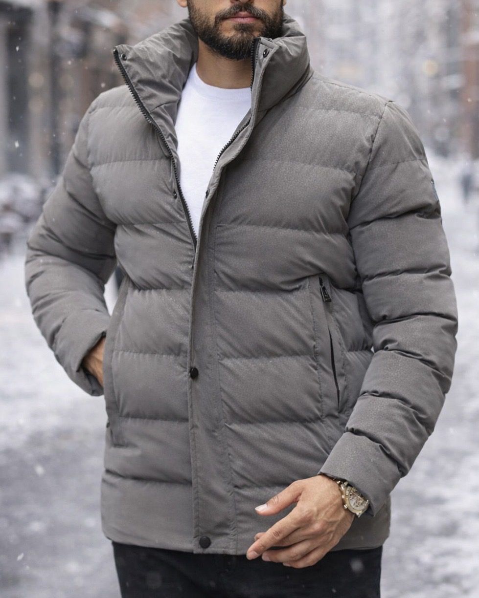 Urban Luxe Puffer Jacket – Light Grey gallery.thumbnail 1