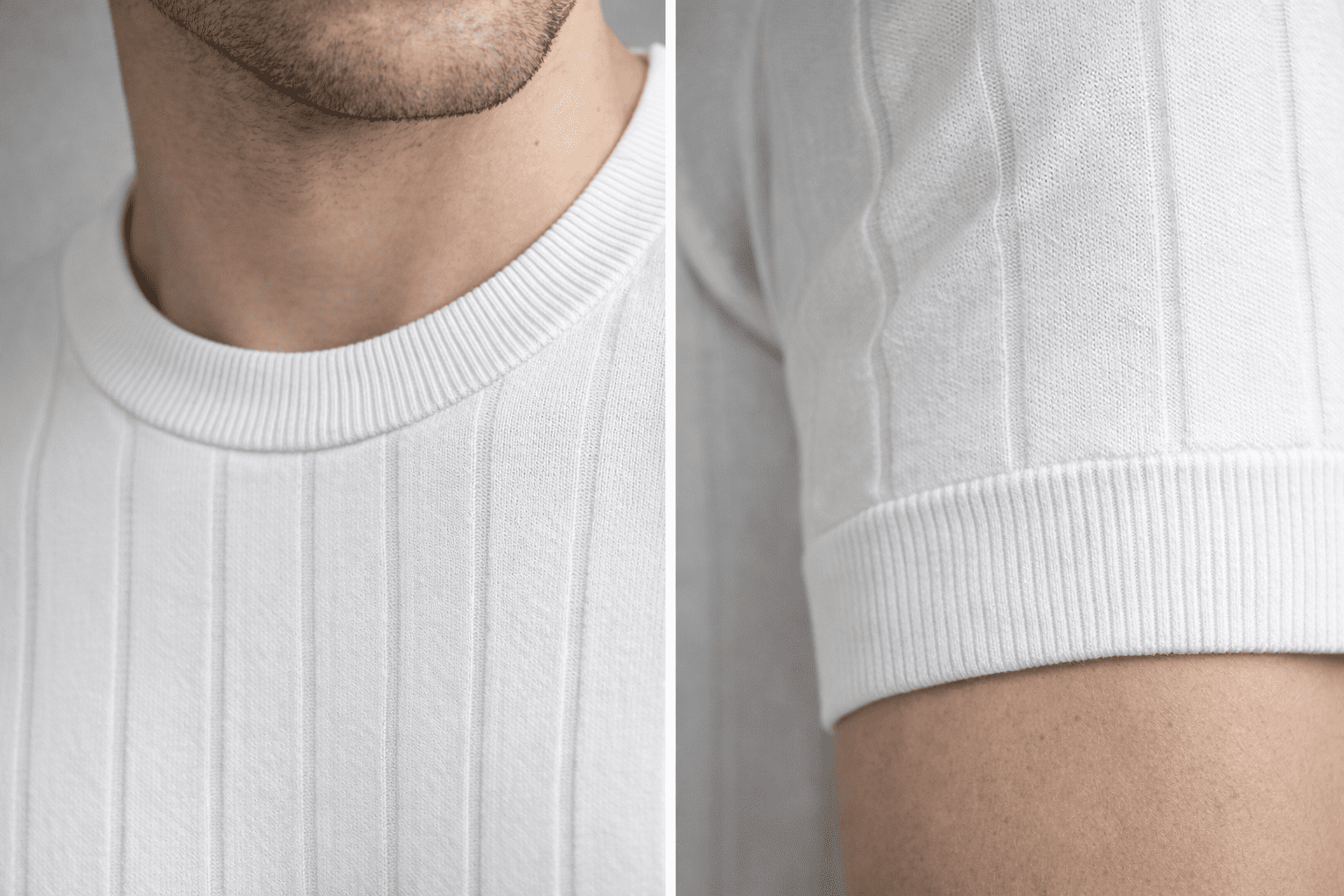 Textured Knit T-Shirt – Pure White gallery.thumbnail 2