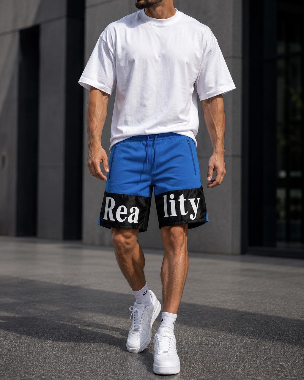 Reality Panel Shorts – Electric Blue gallery.thumbnail 2