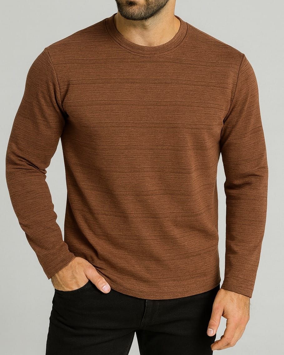 Brown Long Sleeve Tee gallery.thumbnail 1