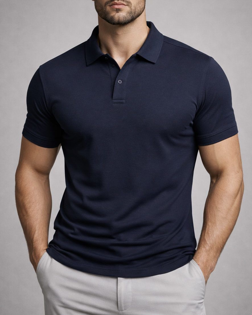 Essential Navy Polo gallery.thumbnail 1