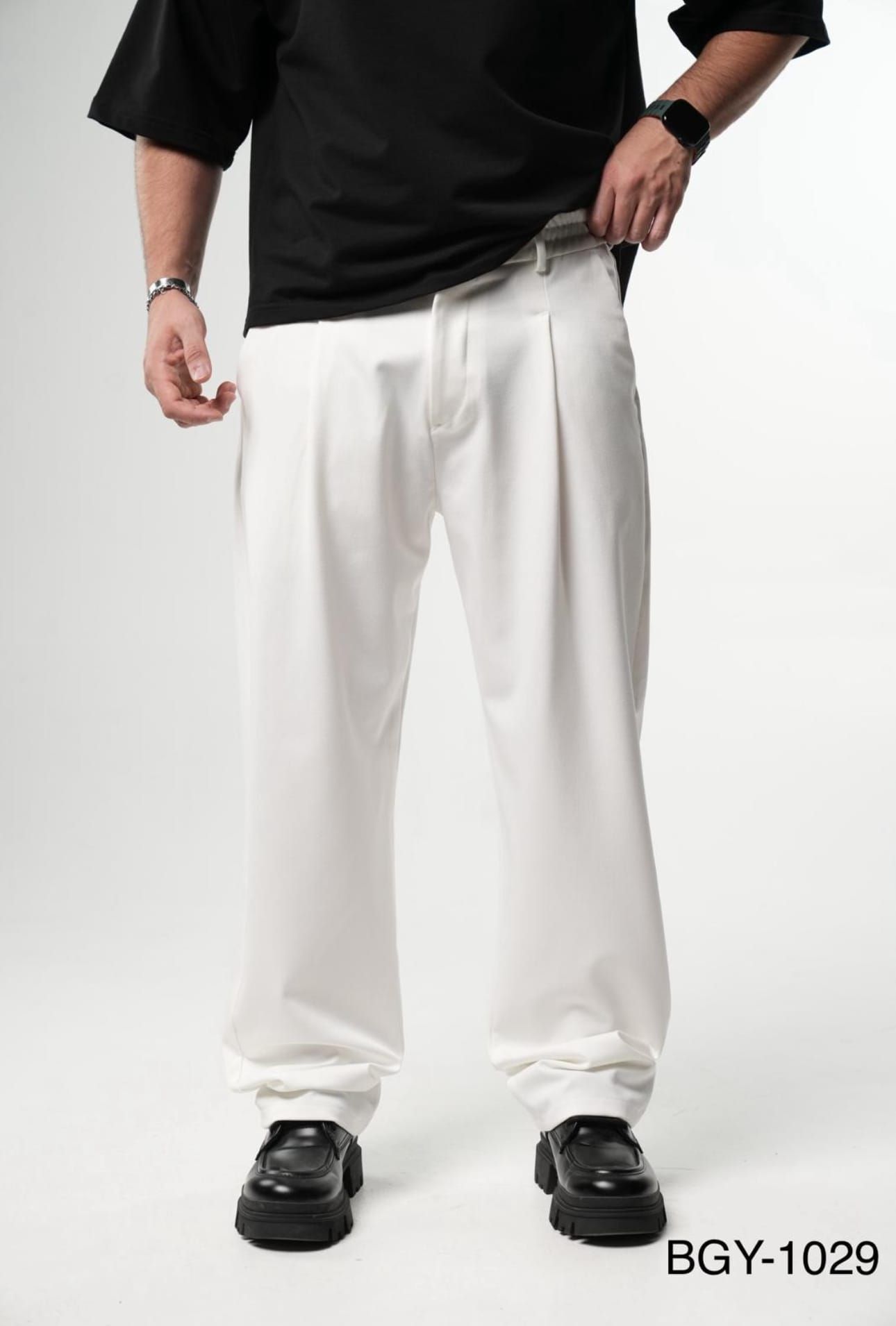 White Wide-Leg Trousers gallery.thumbnail 1