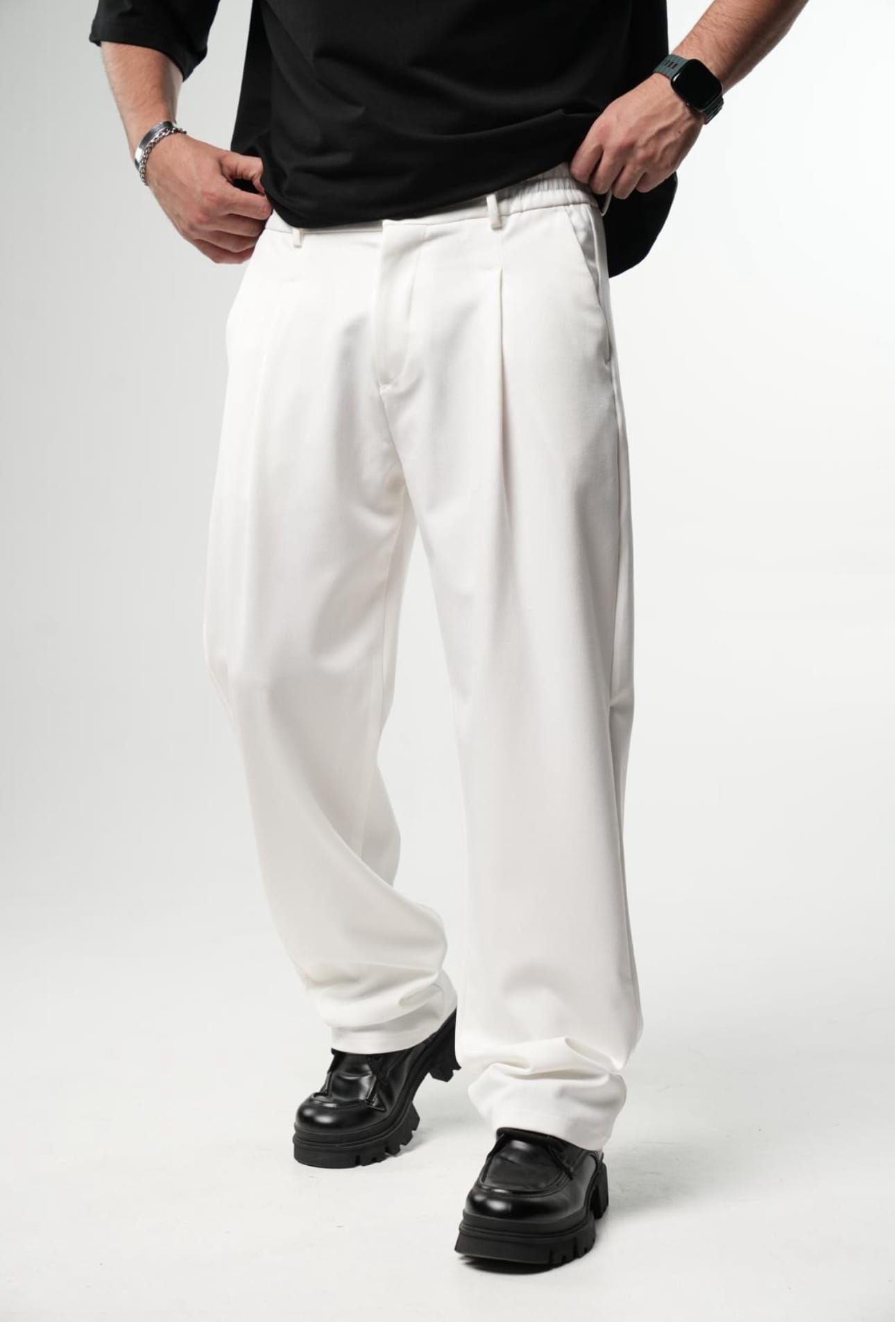 White Wide-Leg Trousers gallery.thumbnail 2