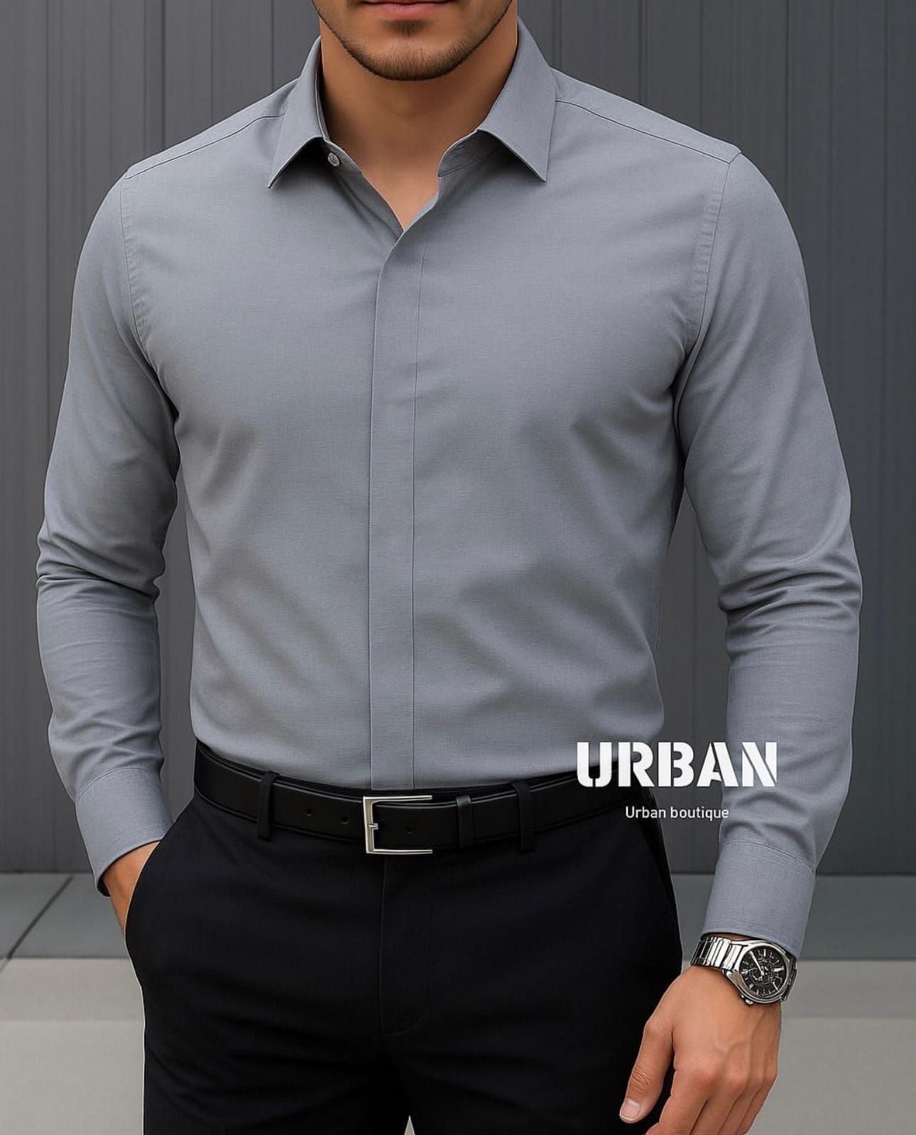 Grey Long Sleeve Shirt gallery.thumbnail 1