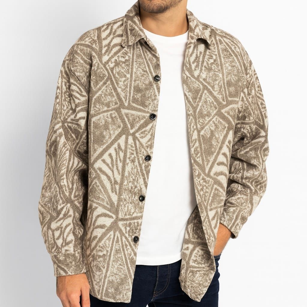 Brown Pattern Overshirt gallery.thumbnail 1