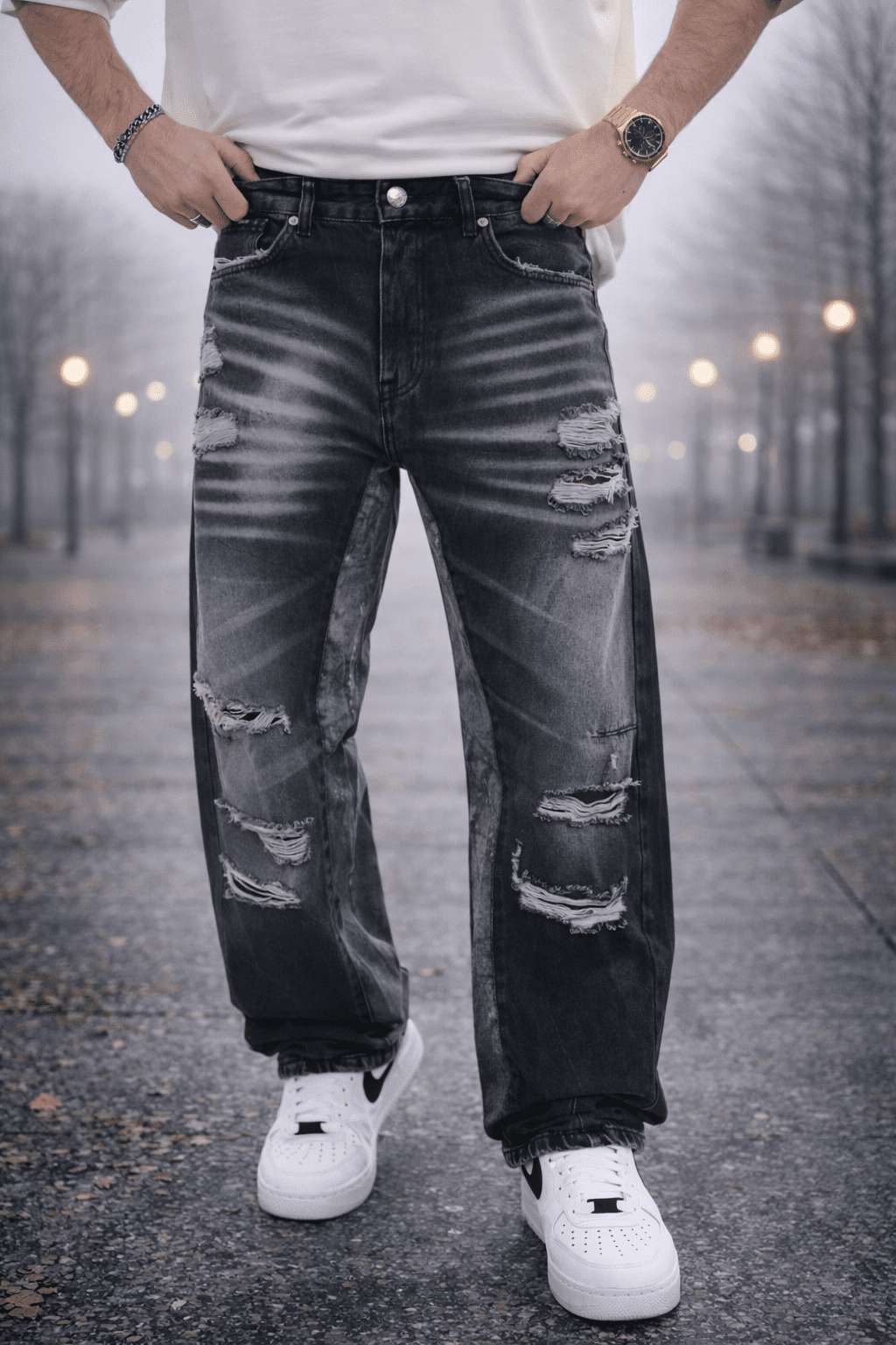 SHADOW RIP DENIM – WASHED BLACK gallery.thumbnail 2