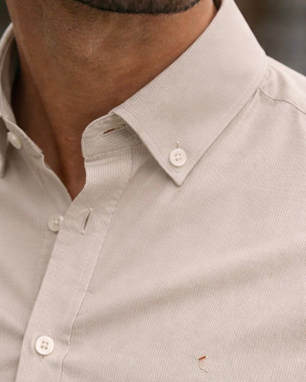Classic Texture Shirt – Beige gallery.thumbnail 2