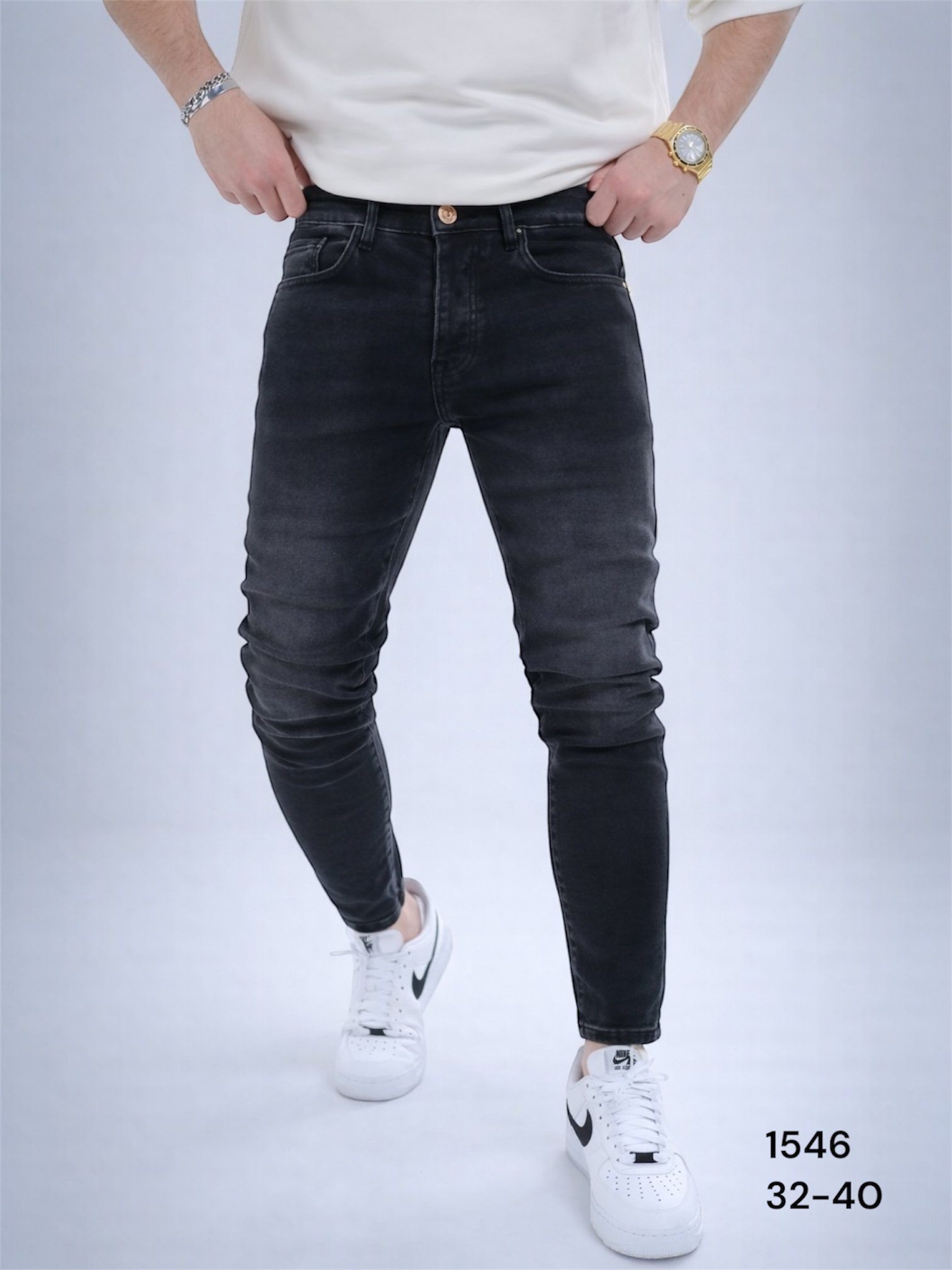 Washed Black Slim Fit Jeans gallery.thumbnail 1