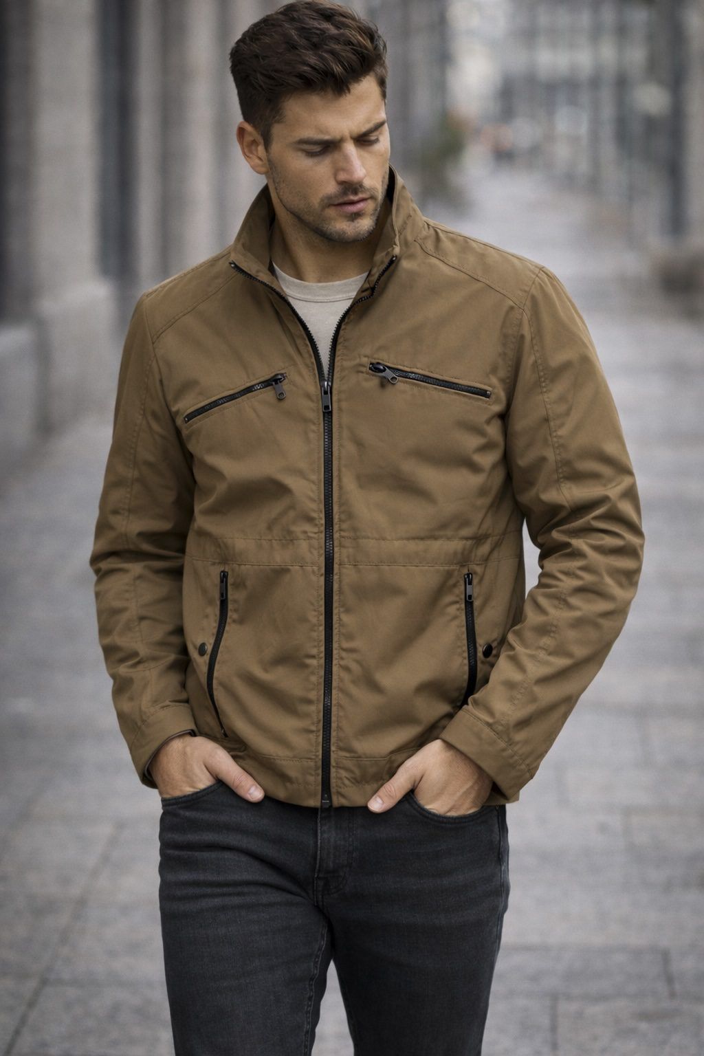 Signature Zip Jacket – Brown gallery.thumbnail 2