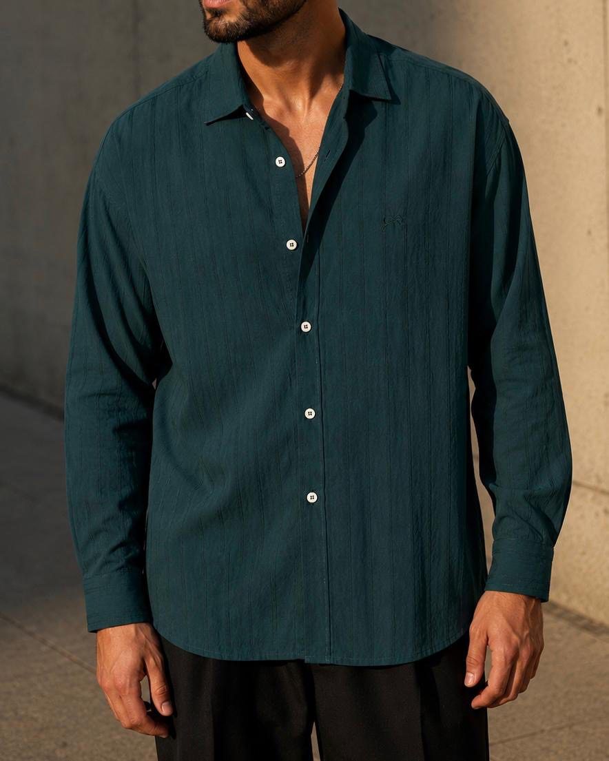 Textured Shirt – Emerald Green gallery.thumbnail 2
