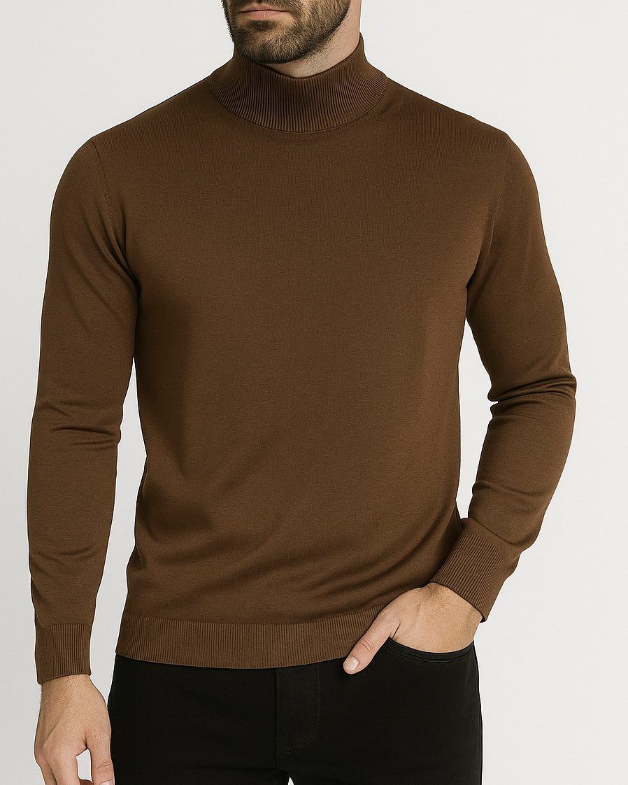 BROWN TURTLENECK – PREMIUM SLIM FIT gallery.thumbnail 2