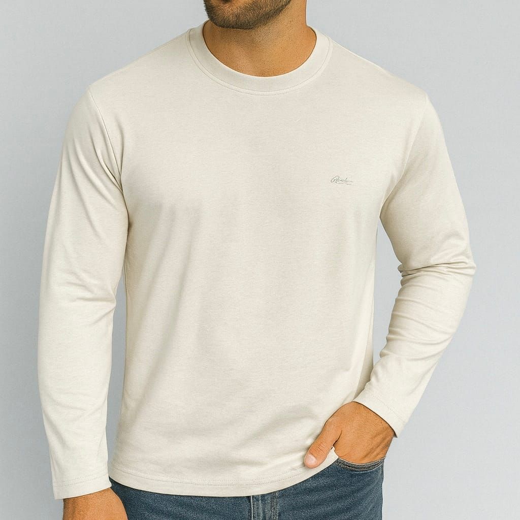 Beige Long Sleeve Tee gallery.thumbnail 1