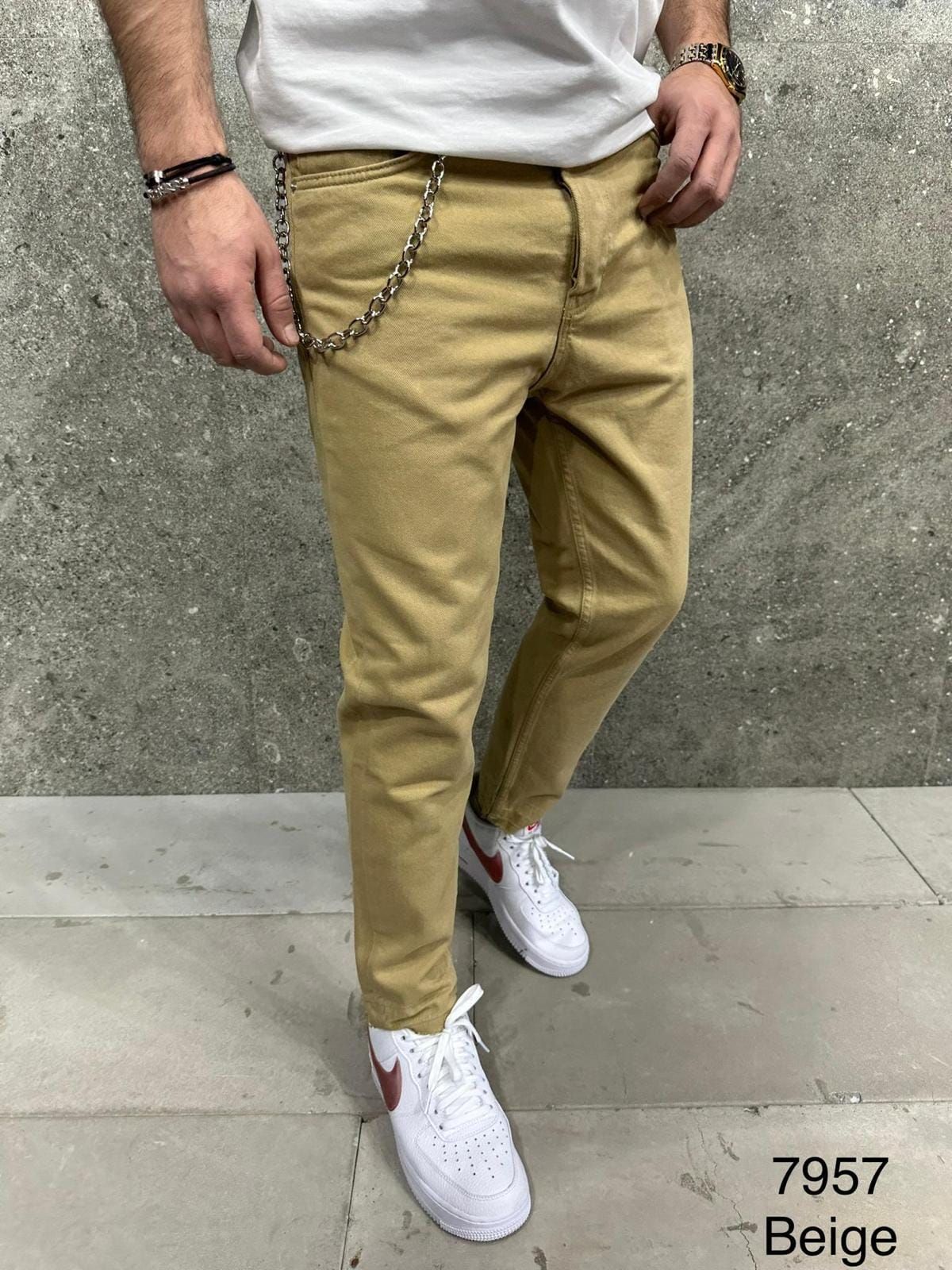 Beige Relaxed Fit Jeans gallery.thumbnail 2