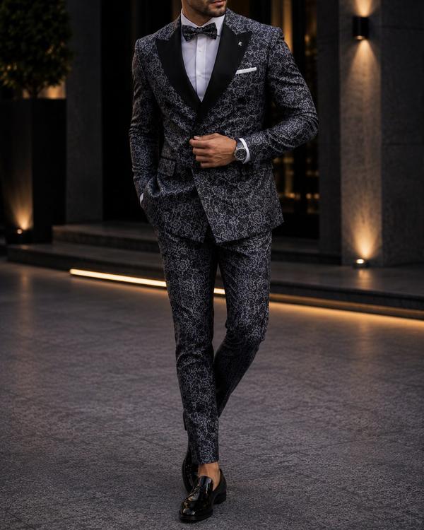 Grey Pattern Luxury Tuxedo