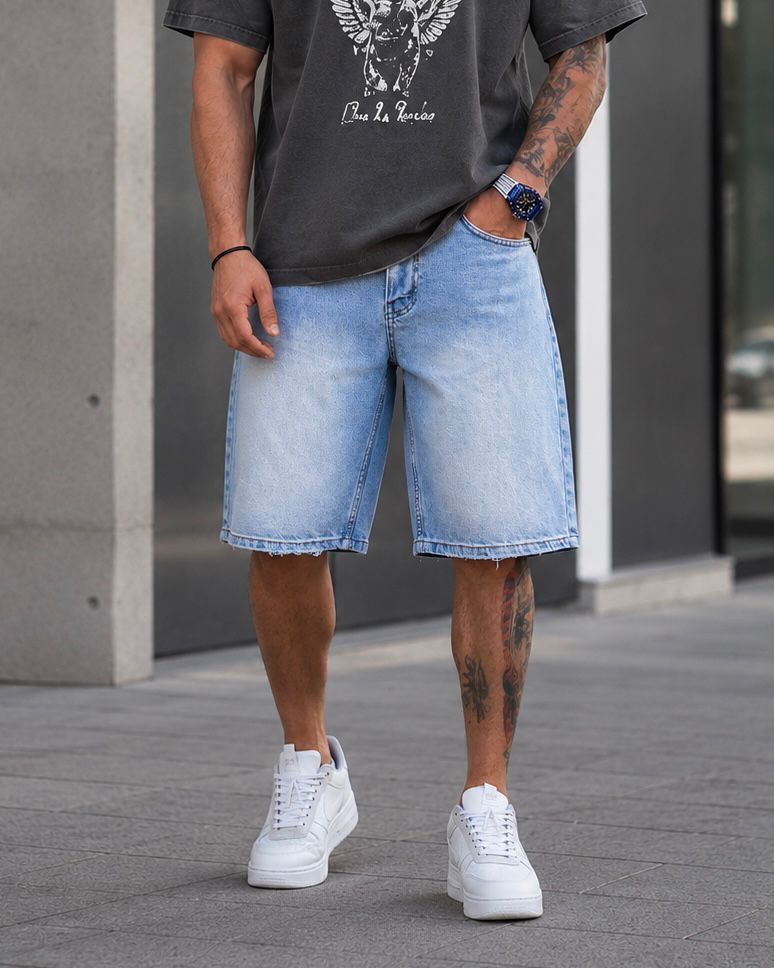 Classic Denim Shorts – Light Blue gallery.thumbnail 2