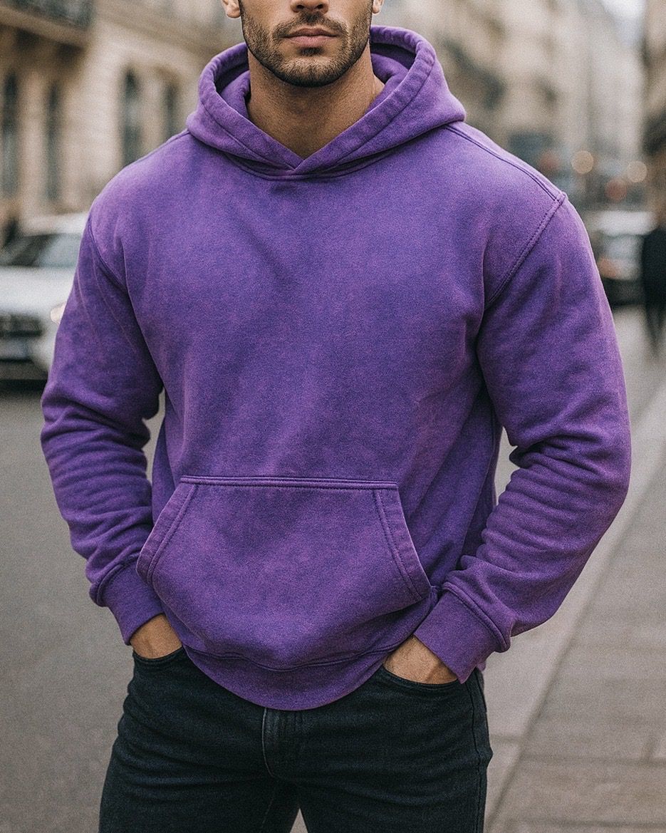 HOODIE VINTAGE WASH – PURPLE gallery.thumbnail 1