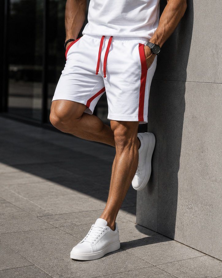 Contrast Shorts – White/Red gallery.thumbnail 2