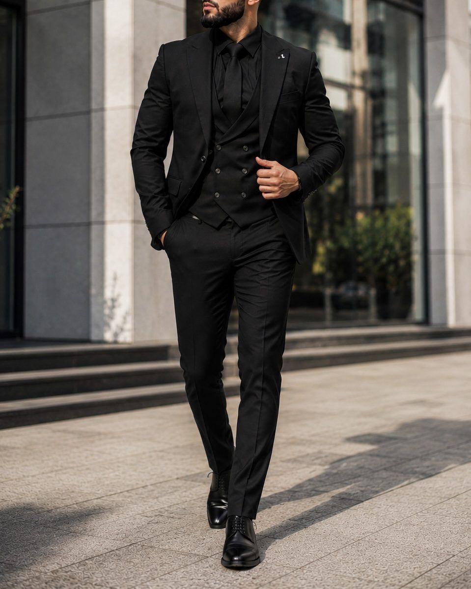 Black 3-Piece Suit gallery.thumbnail 2