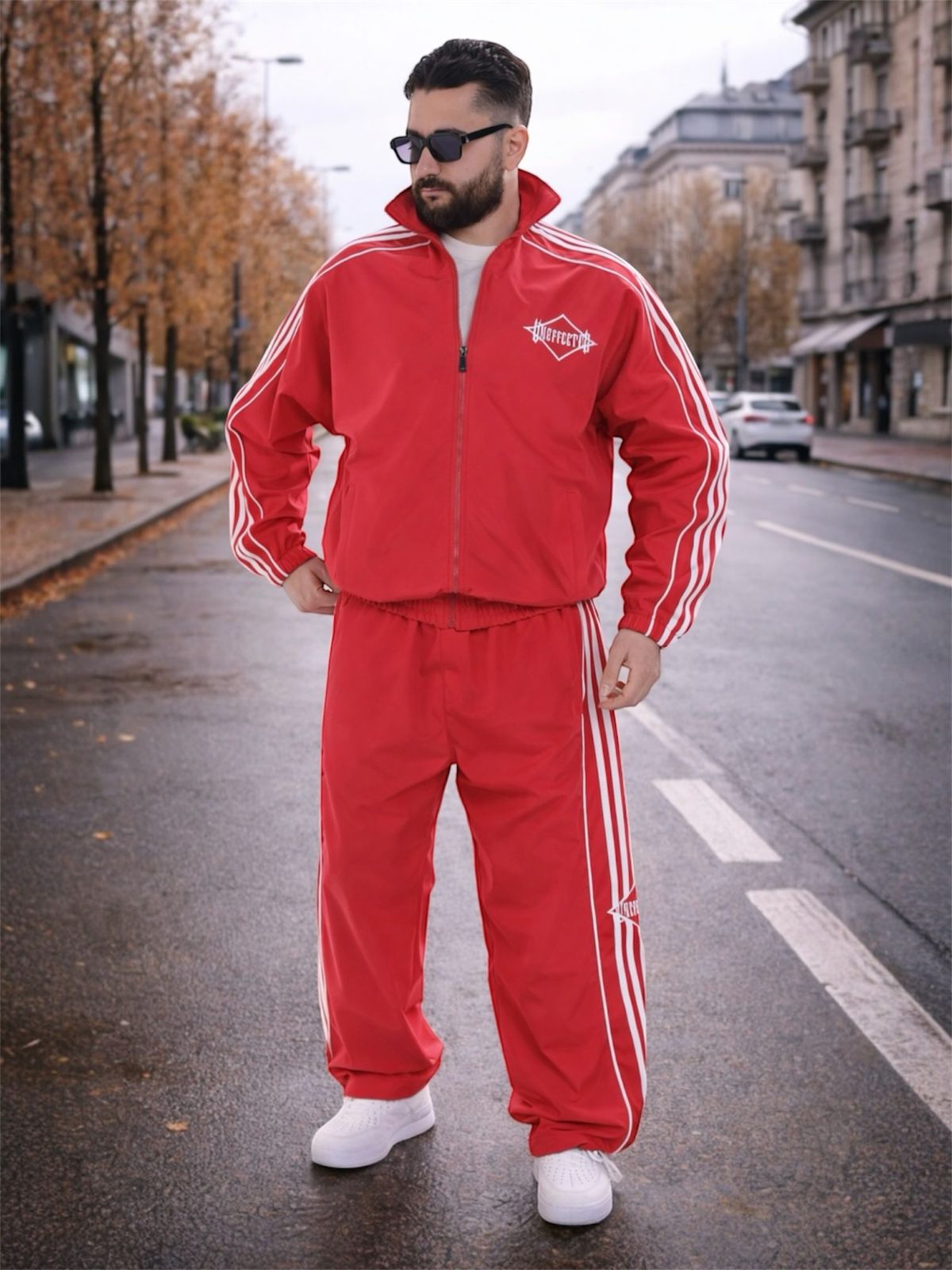 Urban Motion Tracksuit – Crimson Red Edition 1