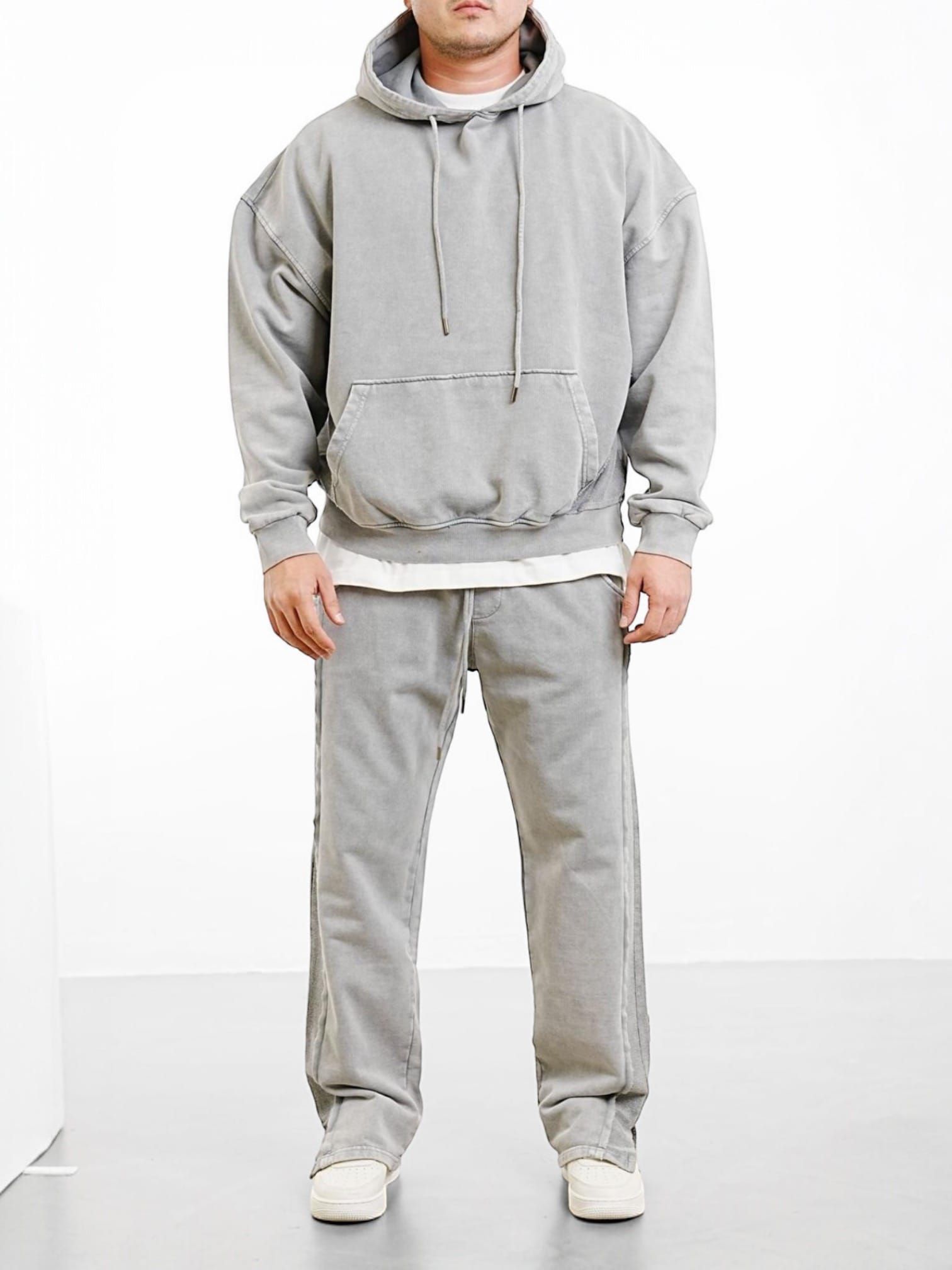 Light Grey Oversized Hoodie & Pants Set gallery.thumbnail 1