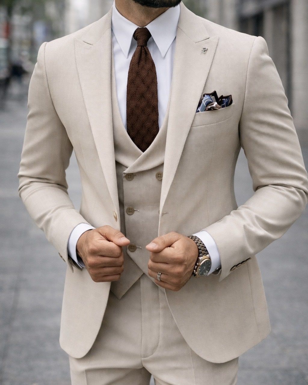 BEIGE SUIT SET – ELEGANT CLASS EDITION gallery.thumbnail 3